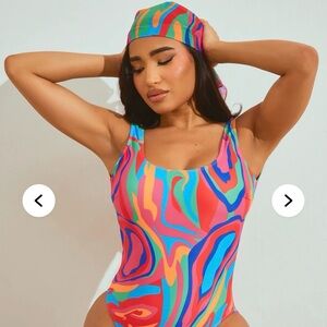 Colorful Swirl One-Piece Swimsuit